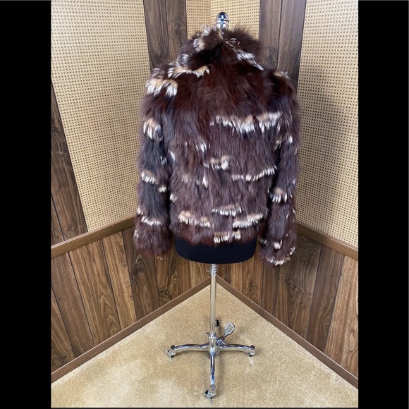 DYED MULTI-COLOR DENMARK FOX PEICES FUR JACKET - Picture 5 of 11